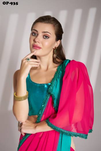 LAXMINAM OP-935 DESIGNER CHIFFON SAREE WHOLESALER IN INDIA